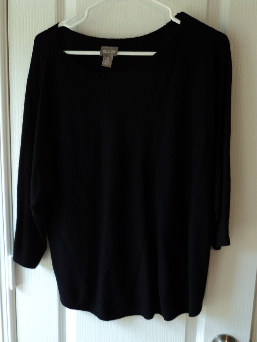 Women's LS Pullover Crew Neck Sweater Black